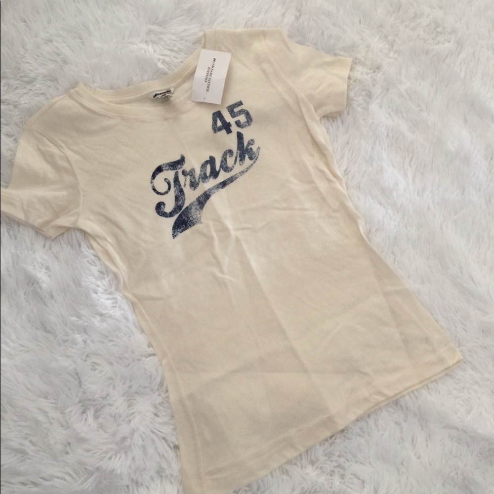 ABERCROMBIE Track Capped Sleeve Tee Shirt Top